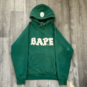 A Bathing Ape (Bape) Suede Green Hoodie
size - large